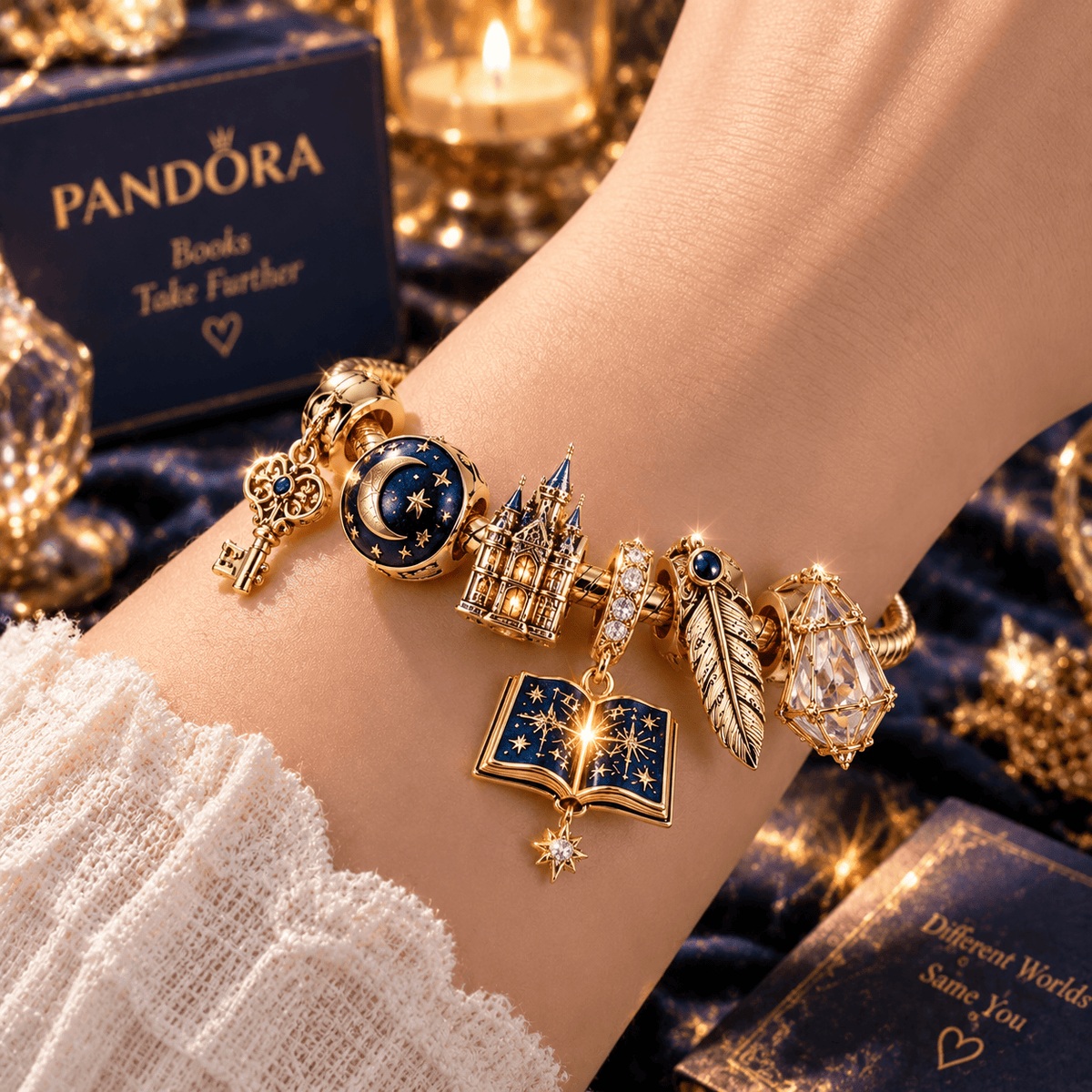 FRD Gold Charm Bracelet Set TTN