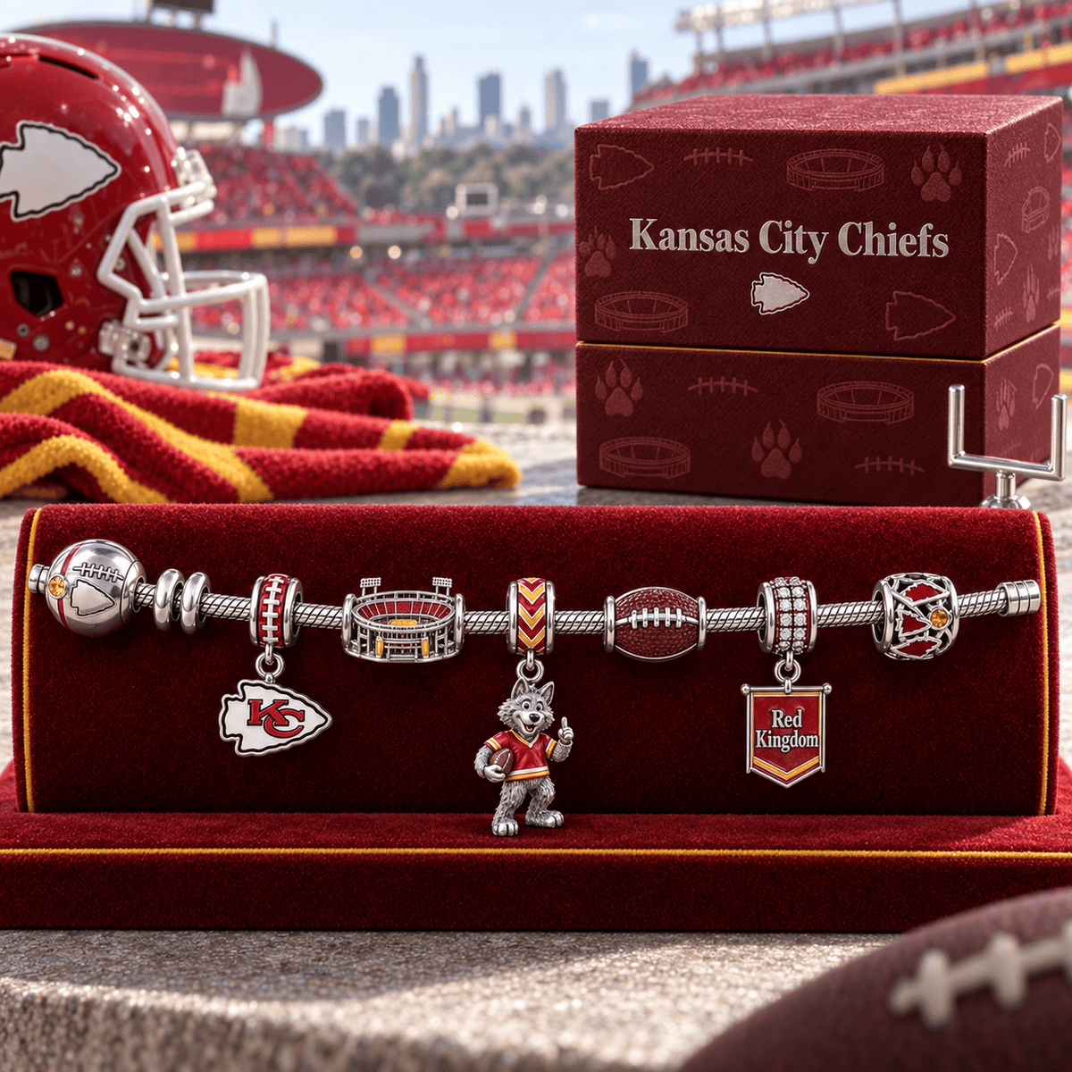 KCC Silver Charm Bracelet Set HQH