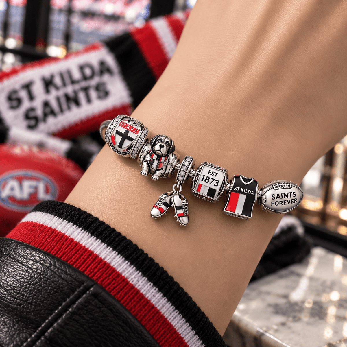SKD Silver Charm Bracelet Set PTT