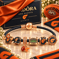 GWS Braided Leather Cord Charm Bracelet Set NHVH