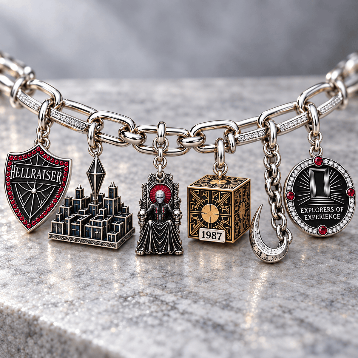 PHD Silver Charm Bracelet Set NTVA