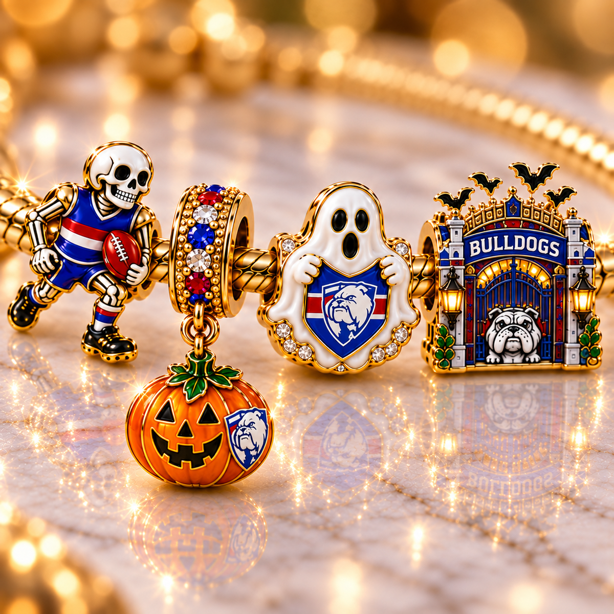 WTBD Gold Charm Bracelet Set NHVH